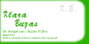 klara buzas business card
