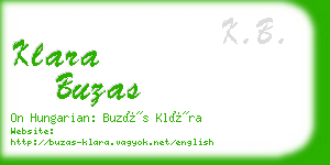 klara buzas business card